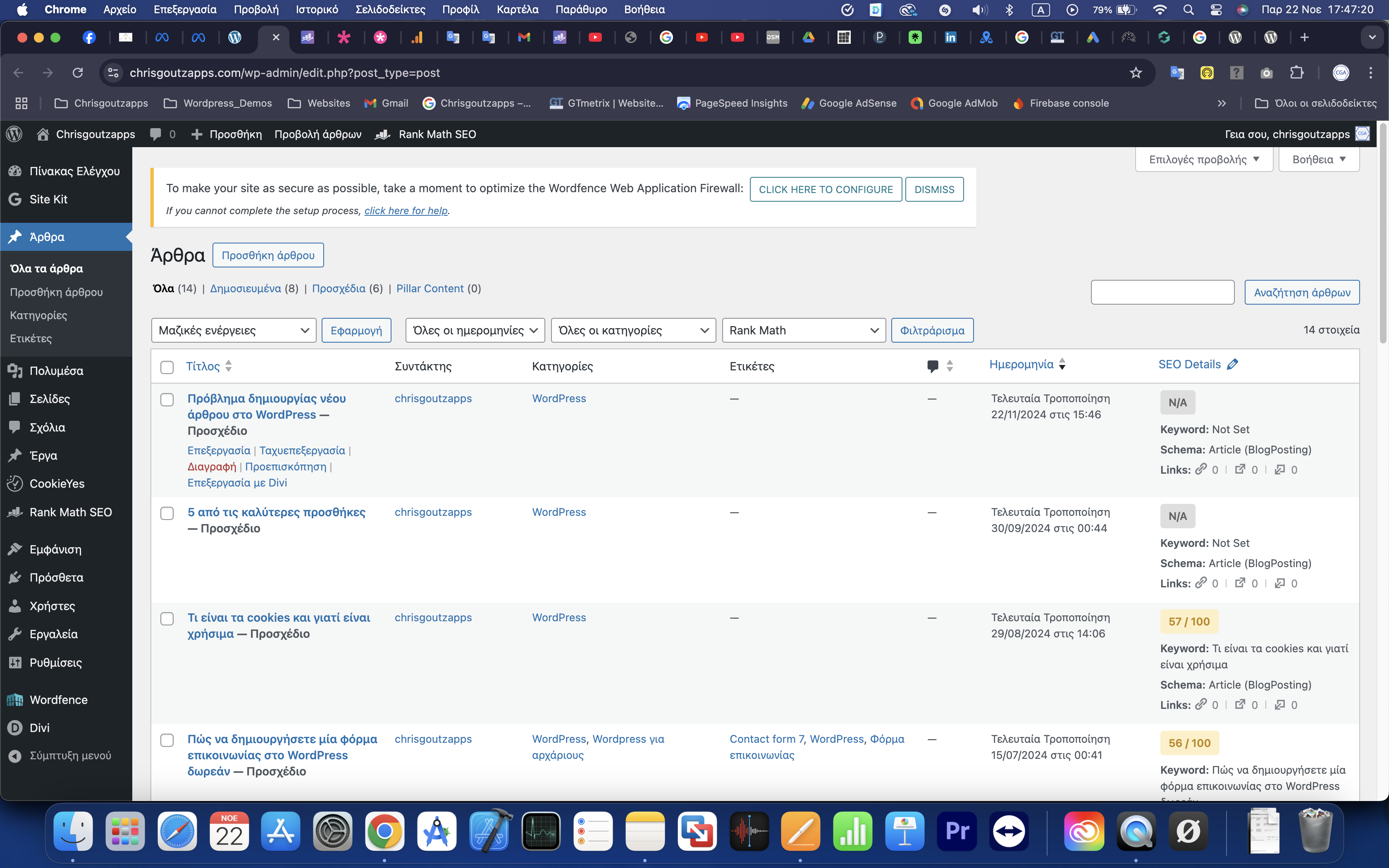 Problem creating a new post in WordPress